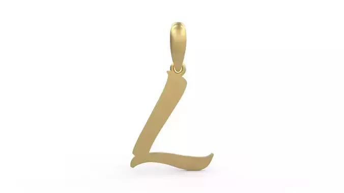 Initial Letters Pendant Sounding L 3D print model