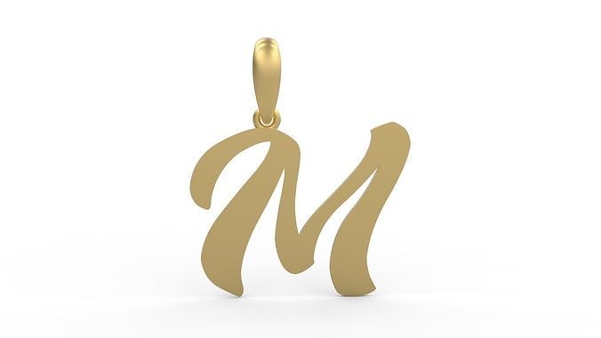 Initial Letters Pendant Sounding M 3D print model