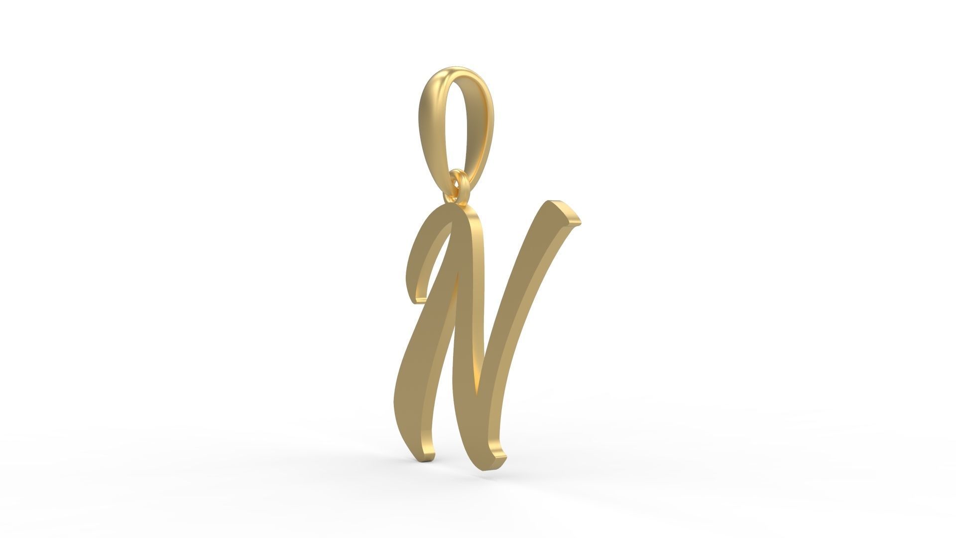 Initial Letters Pendant Sounding N 3D print model_1