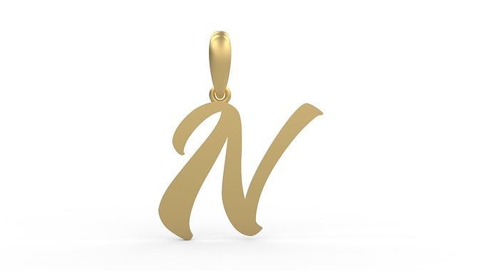 Initial Letters Pendant Sounding N 3D print model