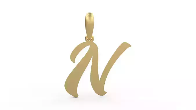 Initial Letters Pendant Sounding N