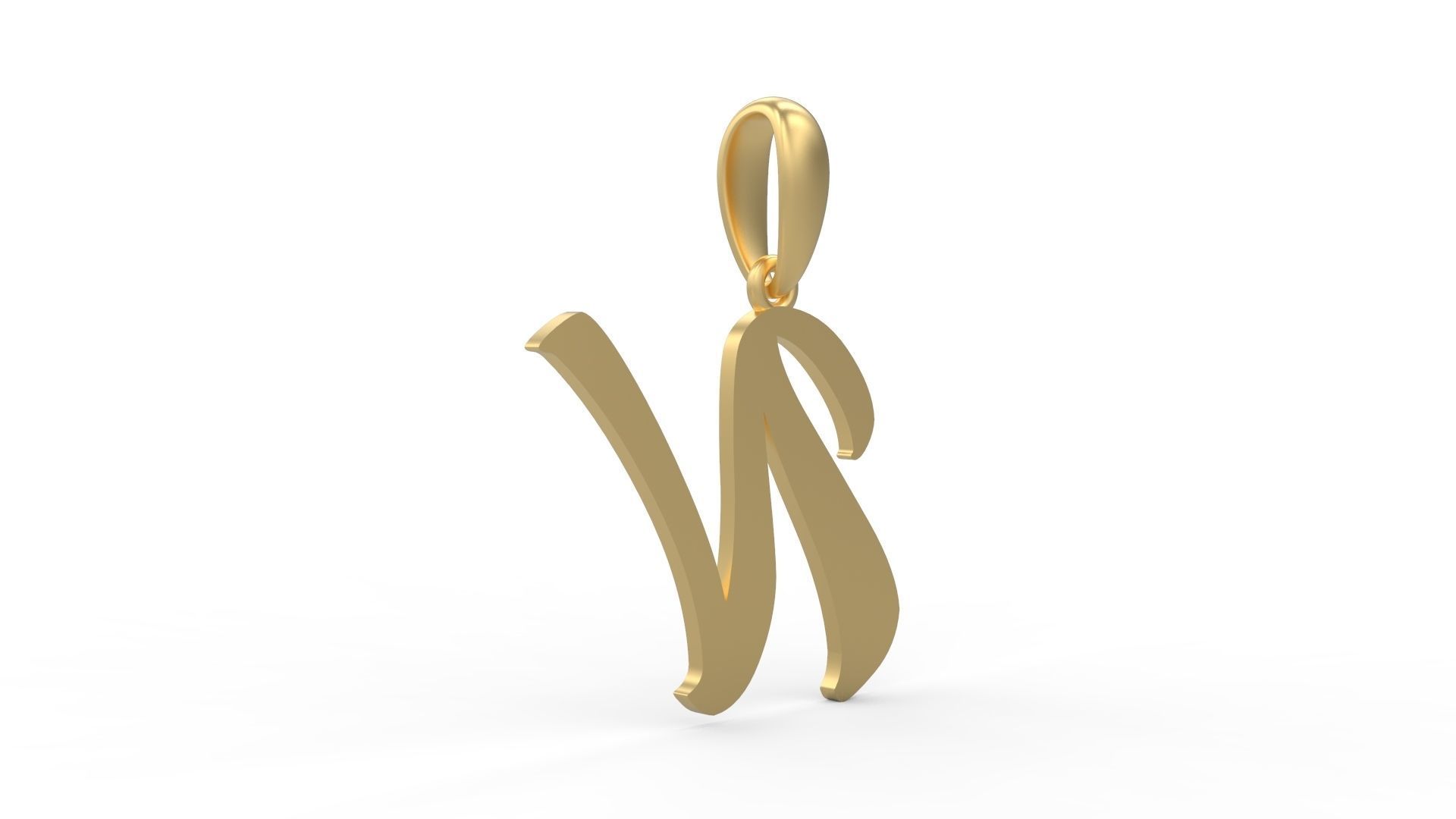 Initial Letters Pendant Sounding N 3D print model_3