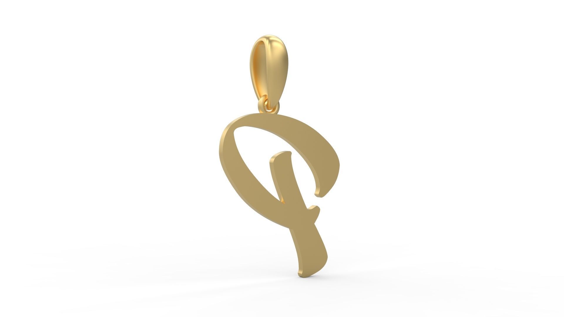 Initial Letters Pendant Sounding P 3D print model_3