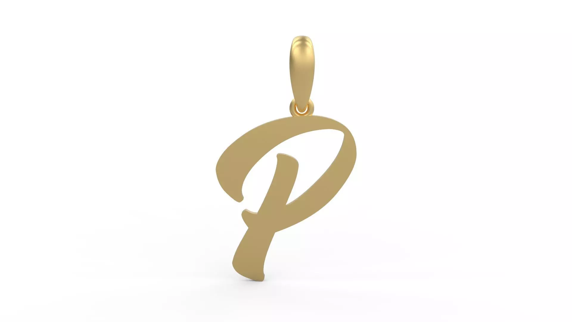 Initial Letters Pendant Sounding P 3D print model_0