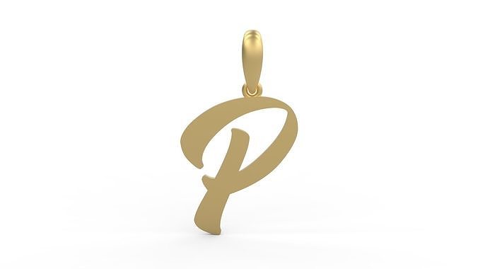 Initial Letters Pendant Sounding P 3D print model