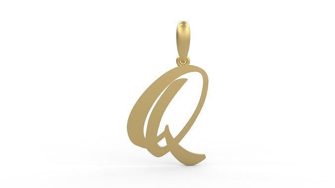 Initial Letters Pendant Sounding Q 3D print model