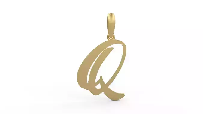 Initial Letters Pendant Sounding Q 3D print model