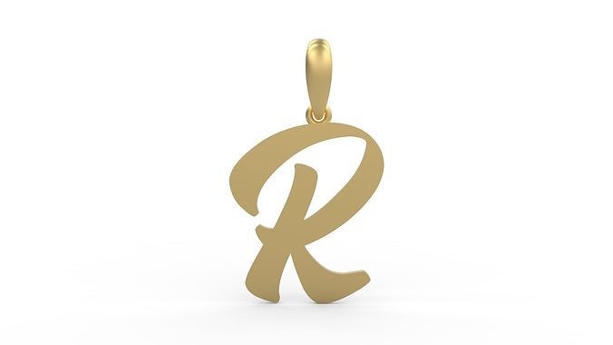 Initial Letters Pendant Sounding R 3D print model