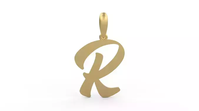 Initial Letters Pendant Sounding R 3D print model