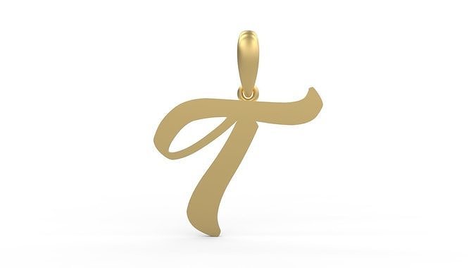 Initial Letters Pendant Sounding T 3D print model