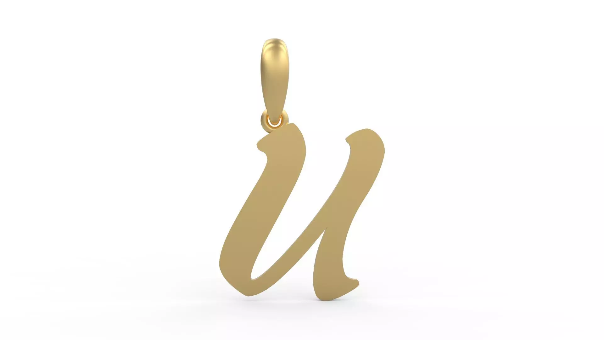 Initial Letters Pendant Sounding U 3D print model_0