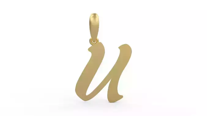 Initial Letters Pendant Sounding U