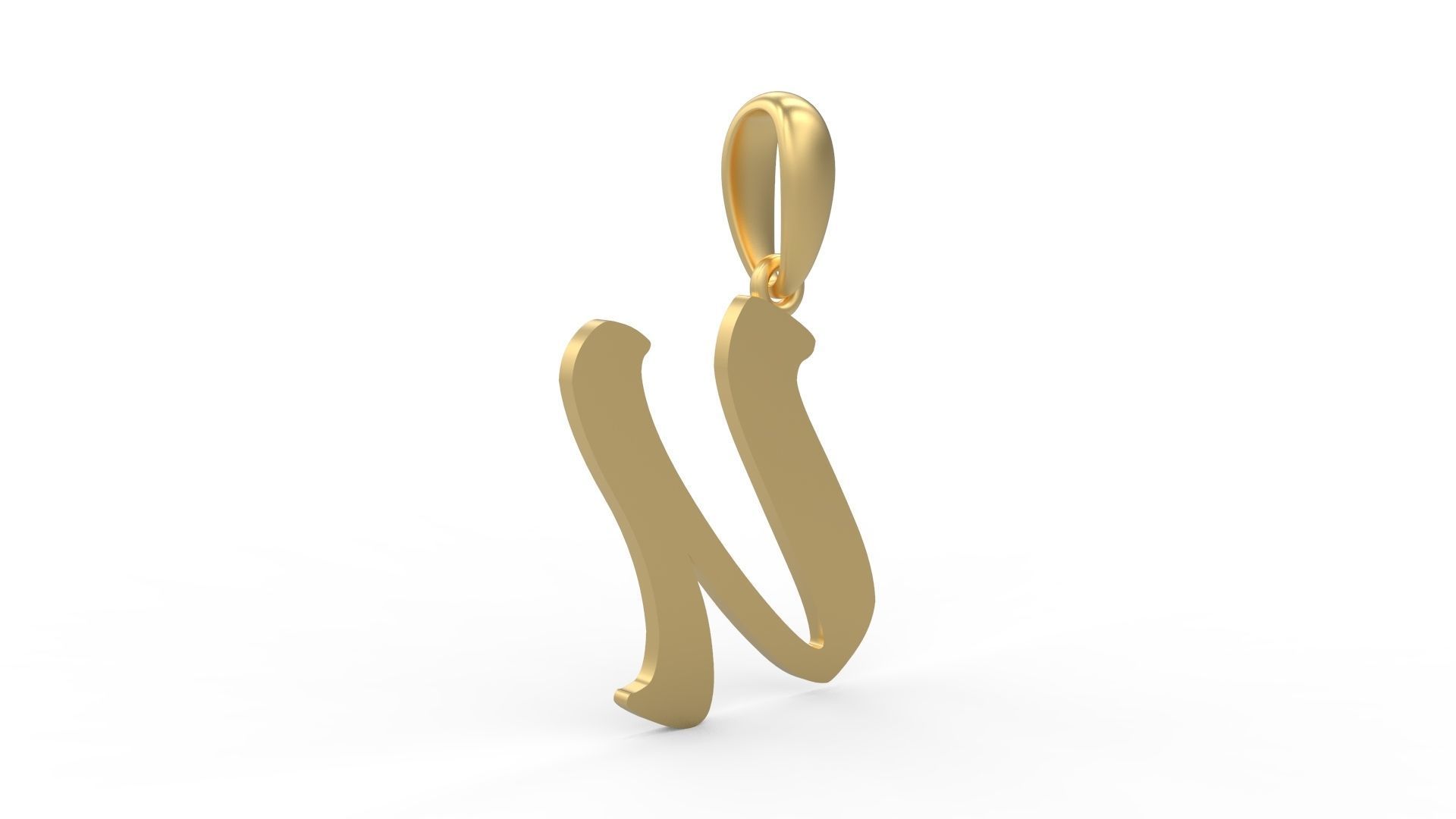 Initial Letters Pendant Sounding U 3D print model_3