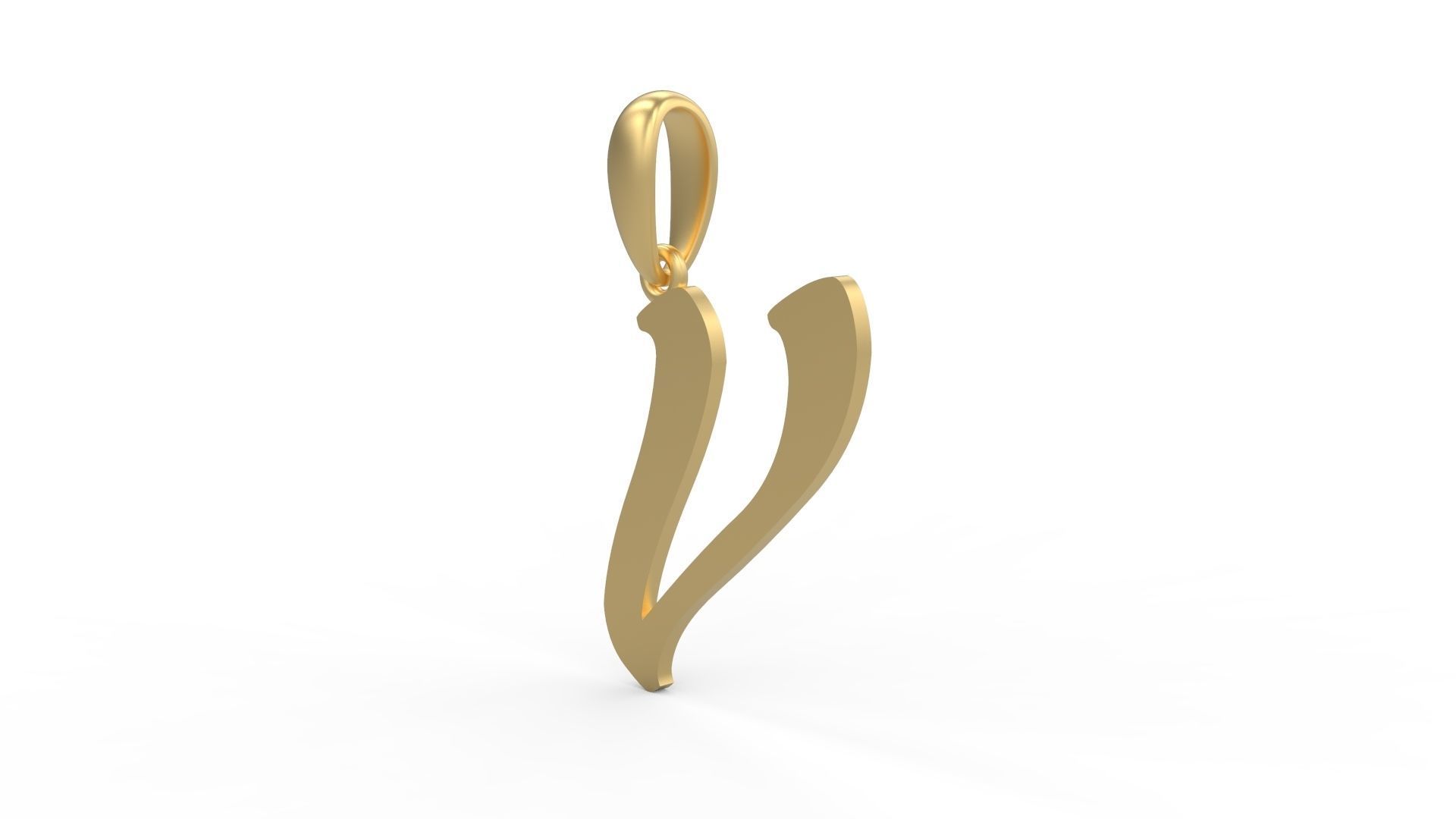 Initial Letters Pendant Sounding V 3D print model_1