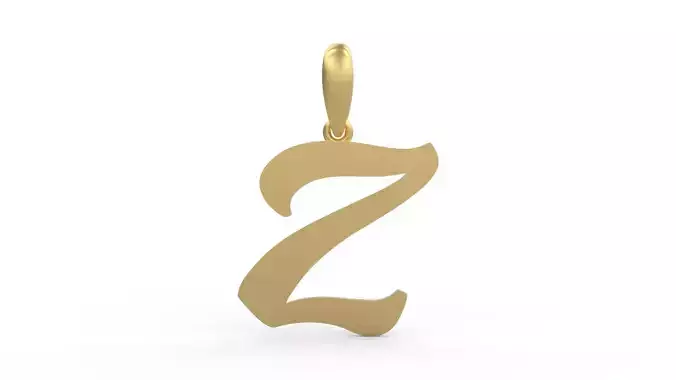 Initial Letters Pendant Sounding Z