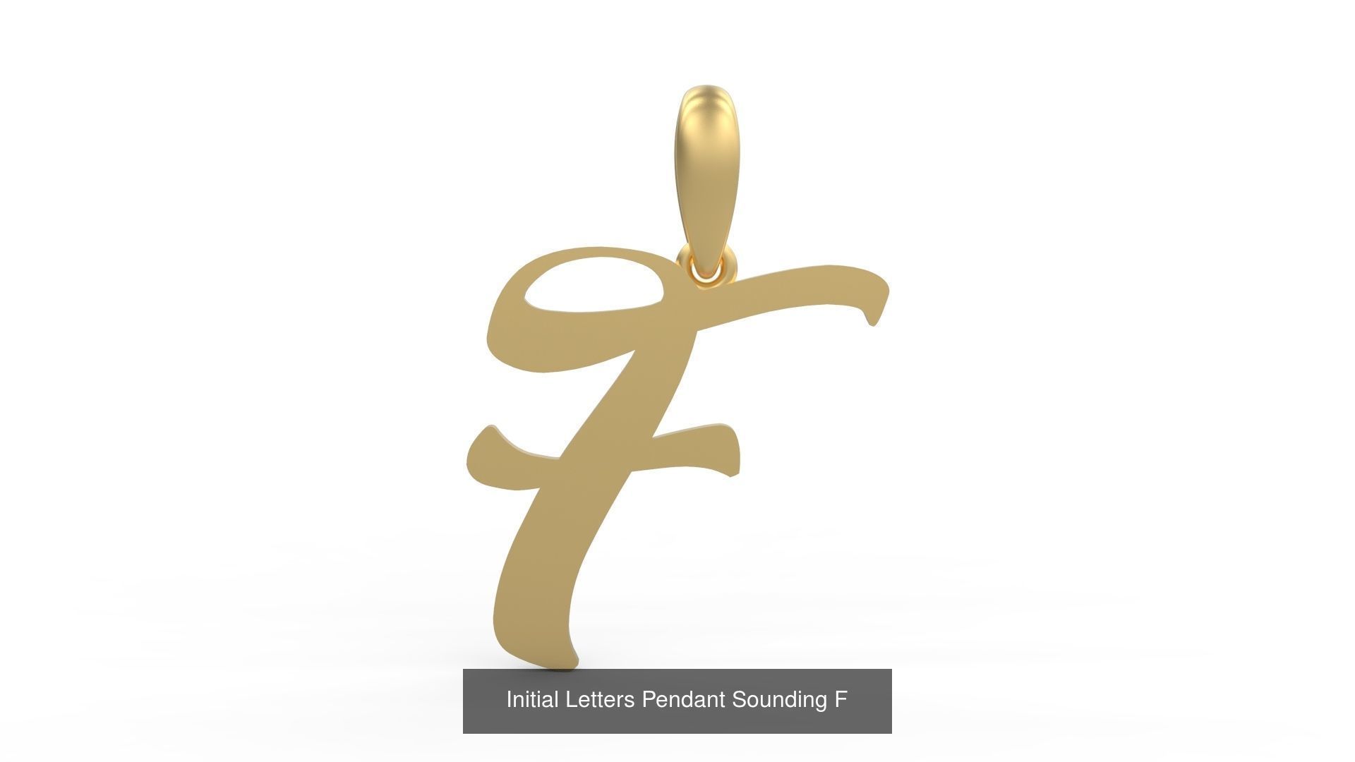 Initial Letters Pendant Alphabets Sounding 3D Model Collection_8