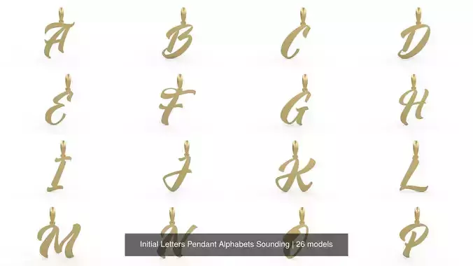 Initial Letters Pendant Alphabets Sounding