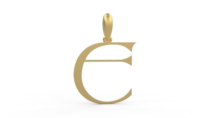 Initial Letters Pendant Stonehenge E 3D print model