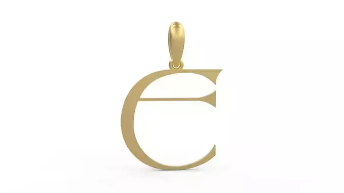 Initial Letters Pendant Stonehenge E 3D print model