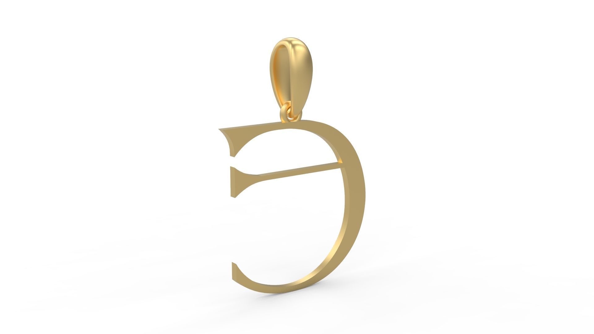 Initial Letters Pendant Stonehenge E 3D print model_3