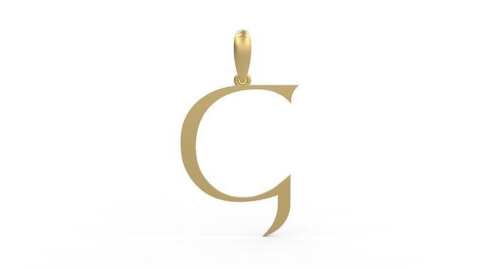 Initial Letters Pendant Stonehenge G 3D print model