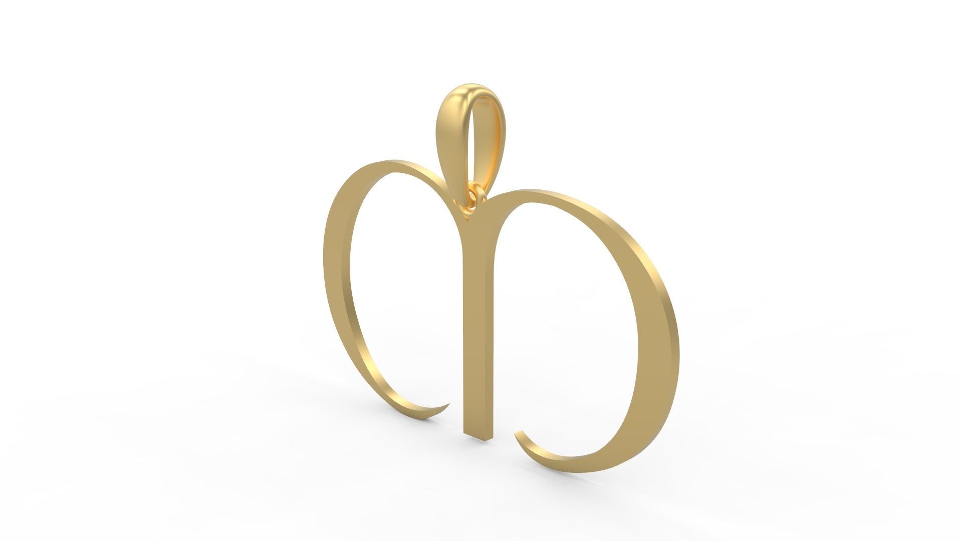 Initial Letters Pendant Stonehenge M 3D print model_1