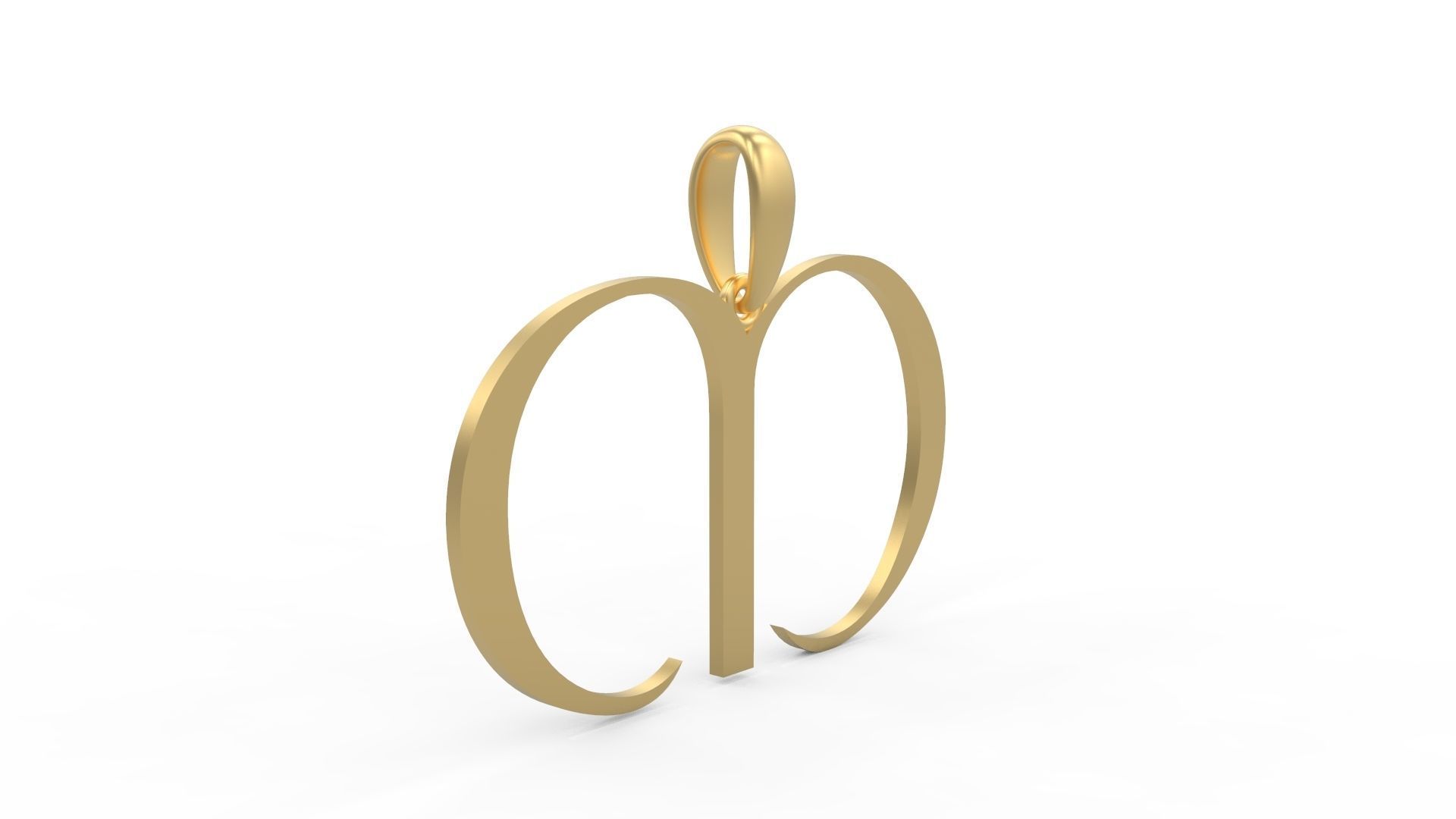 Initial Letters Pendant Stonehenge M 3D print model_3