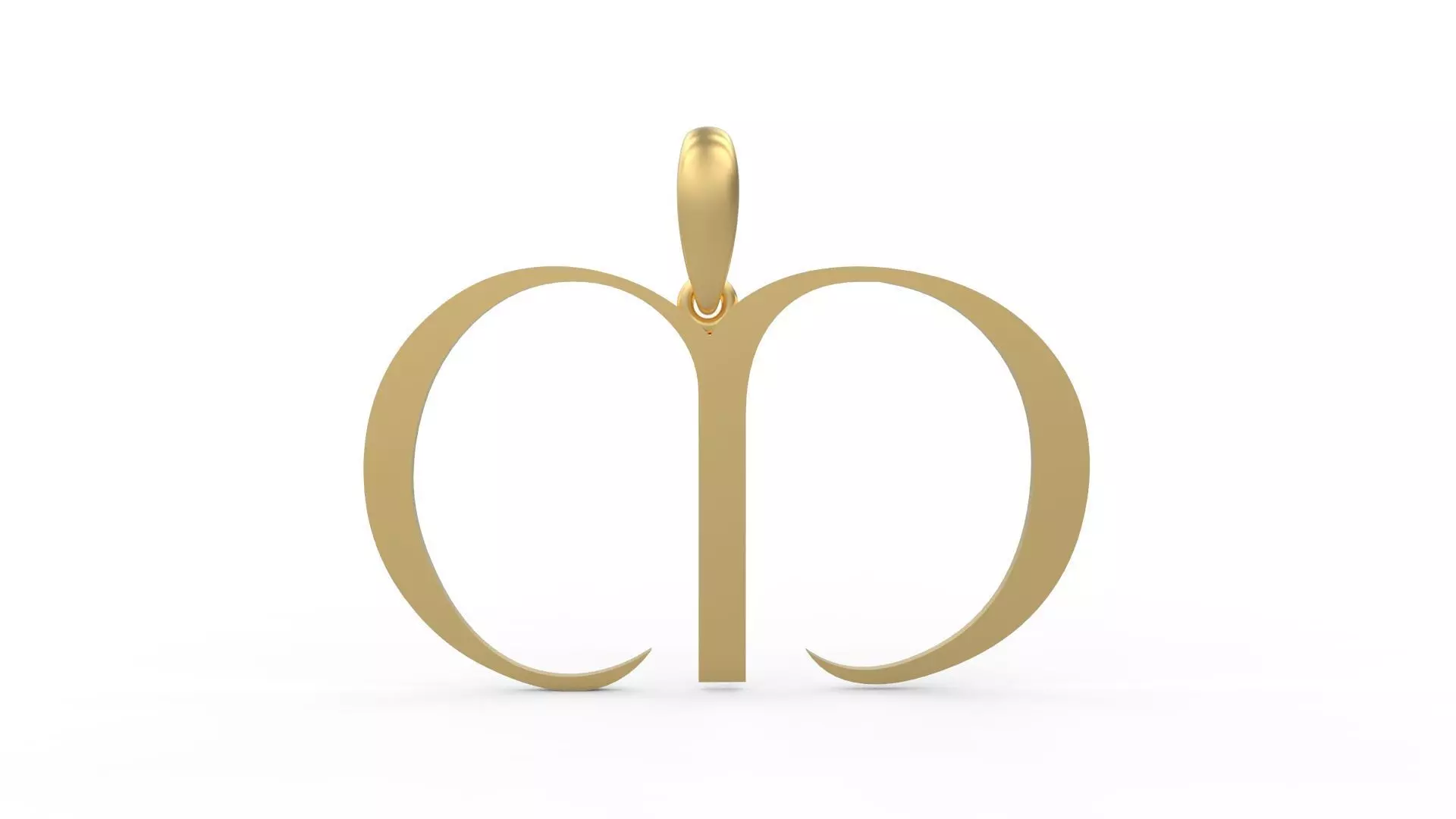 Initial Letters Pendant Stonehenge M 3D print model_0