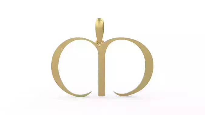 Initial Letters Pendant Stonehenge M 3D print model