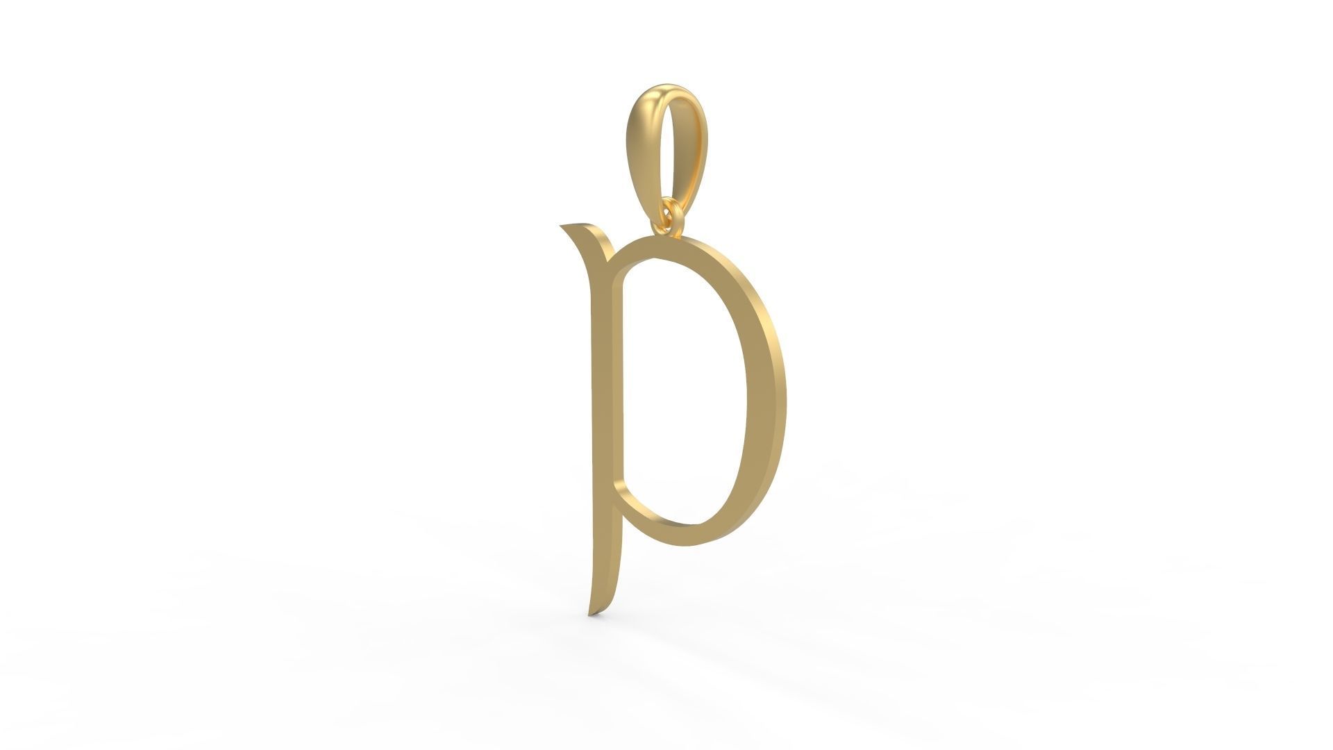 Initial Letters Pendant Stonehenge P 3D print model_1