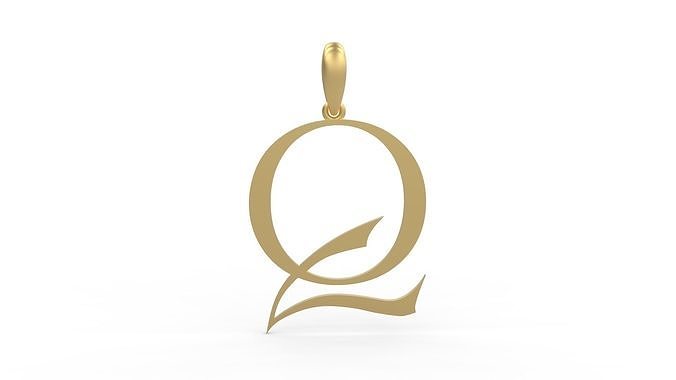 Initial Letters Pendant Stonehenge Q 3D print model