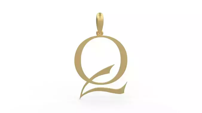 Initial Letters Pendant Stonehenge Q 3D print model