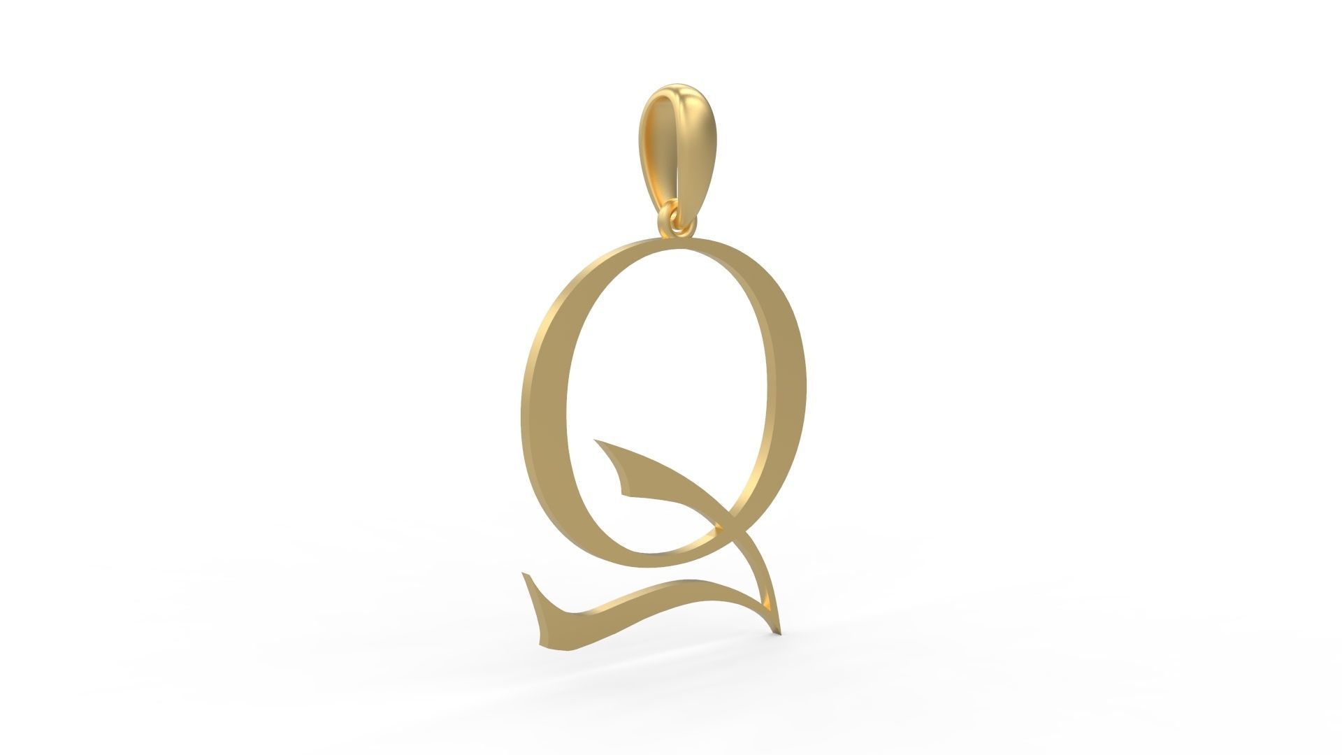 Initial Letters Pendant Stonehenge Q 3D print model_3