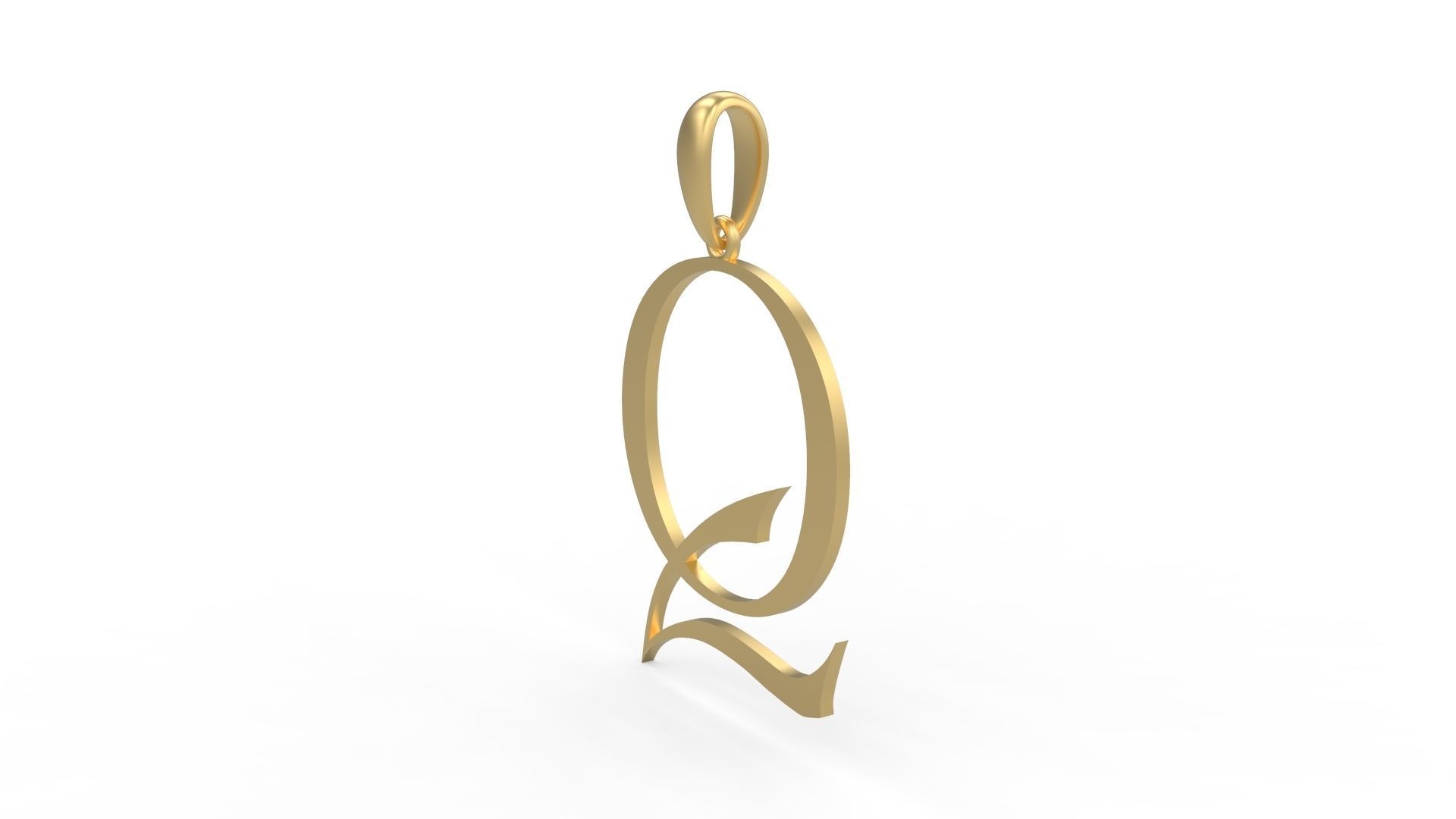 Initial Letters Pendant Stonehenge Q 3D print model_1