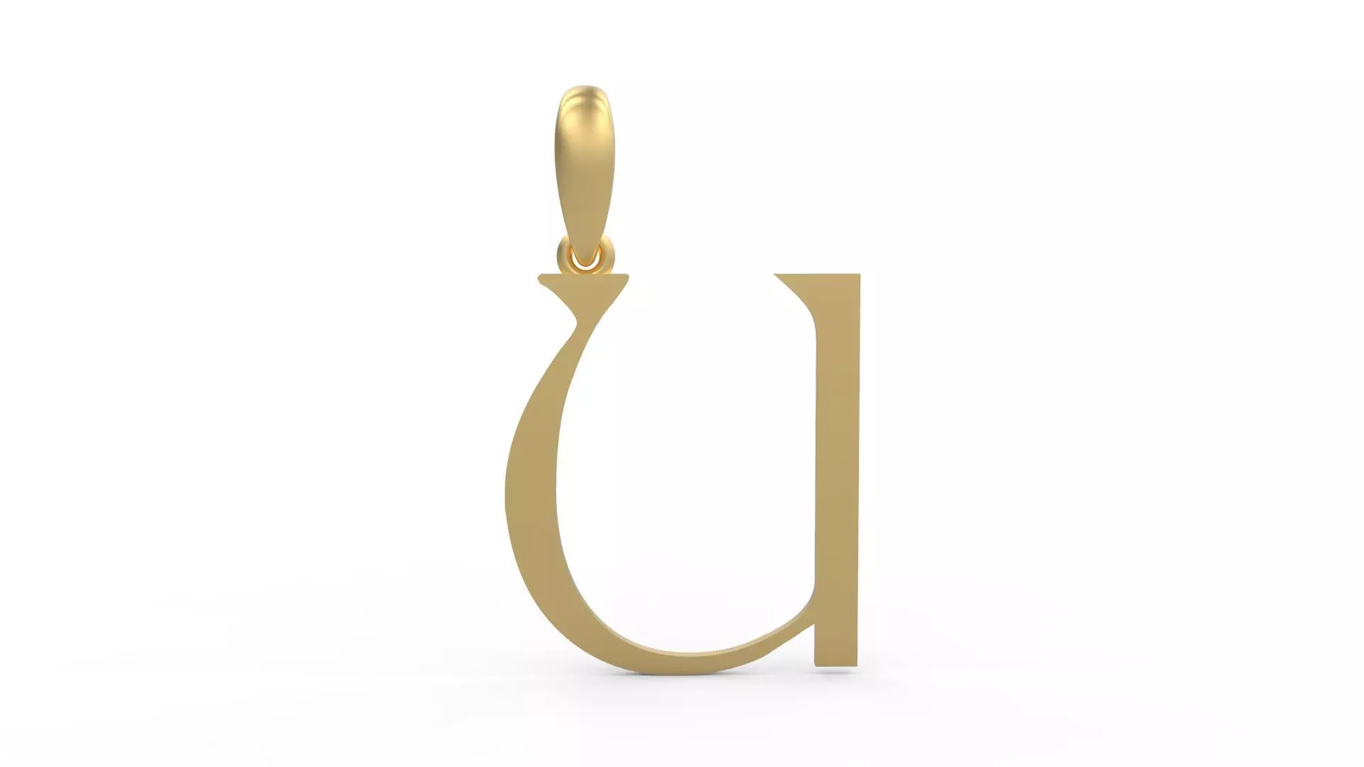 Initial Letters Pendant Stonehenge U 3D print model_0