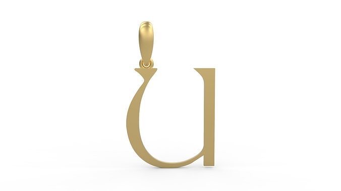 Initial Letters Pendant Stonehenge U 3D print model
