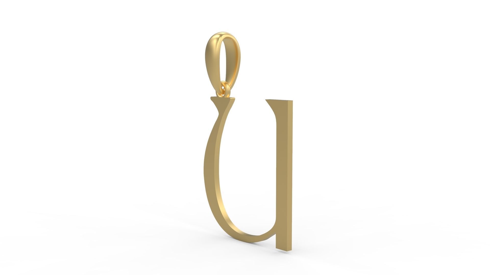 Initial Letters Pendant Stonehenge U 3D print model_1