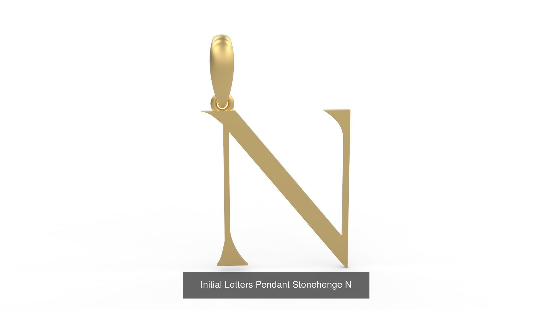 Initial Letters Pendant Alphabets Stonehenge 3D Model Collection_16