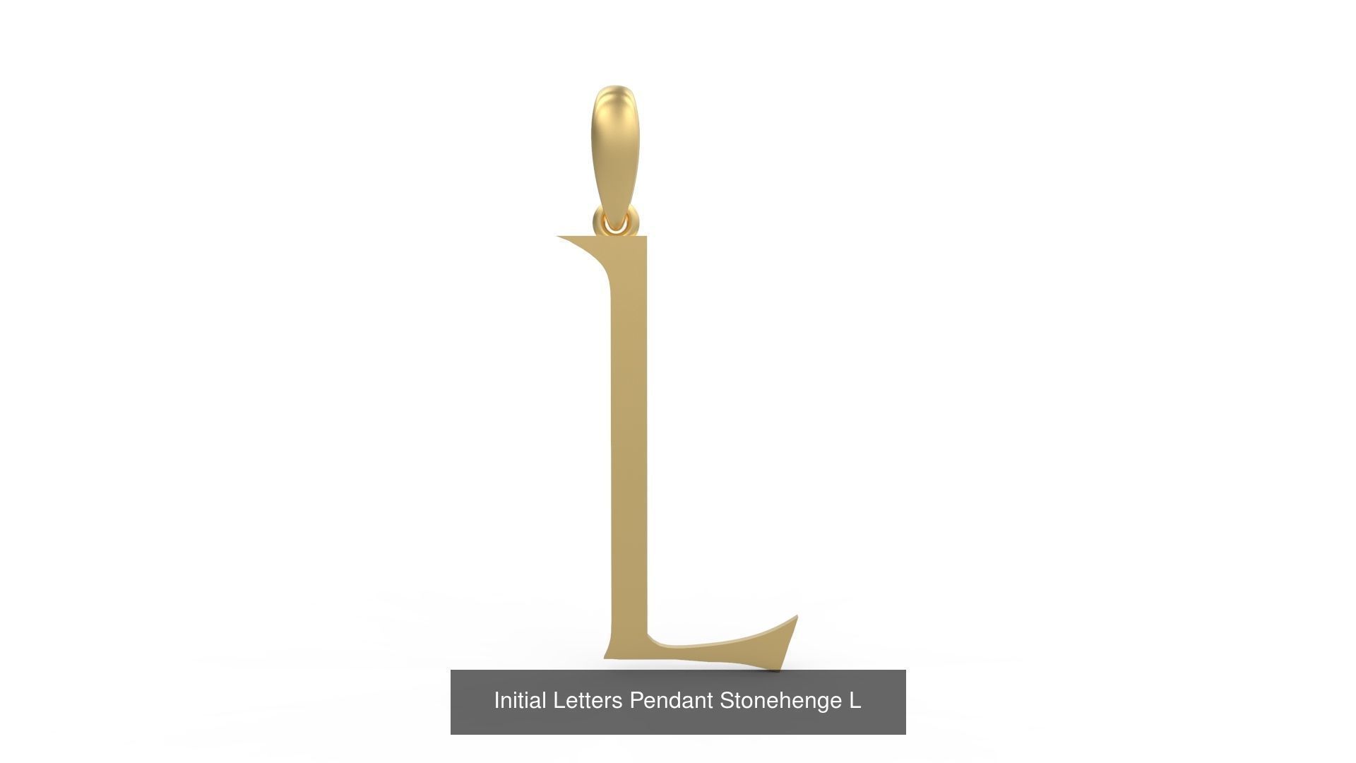 Initial Letters Pendant Alphabets Stonehenge 3D Model Collection_14