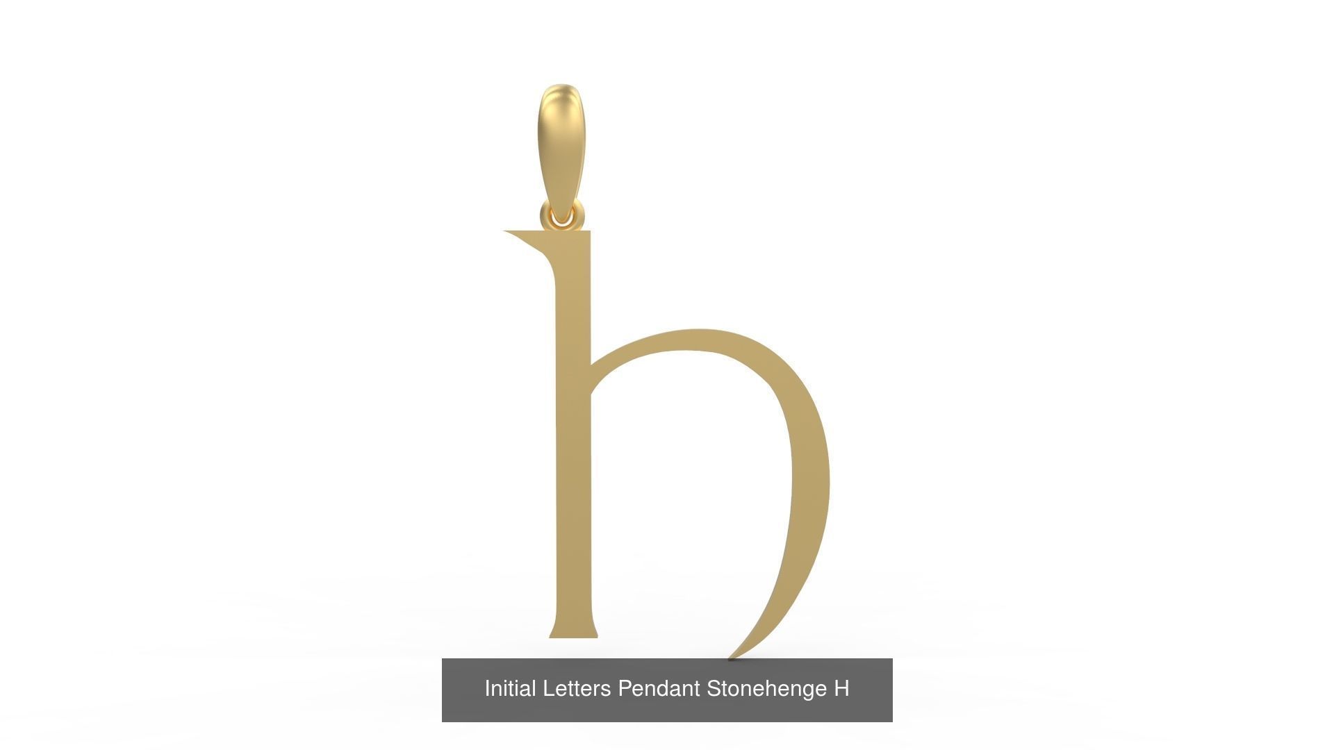 Initial Letters Pendant Alphabets Stonehenge 3D Model Collection_10