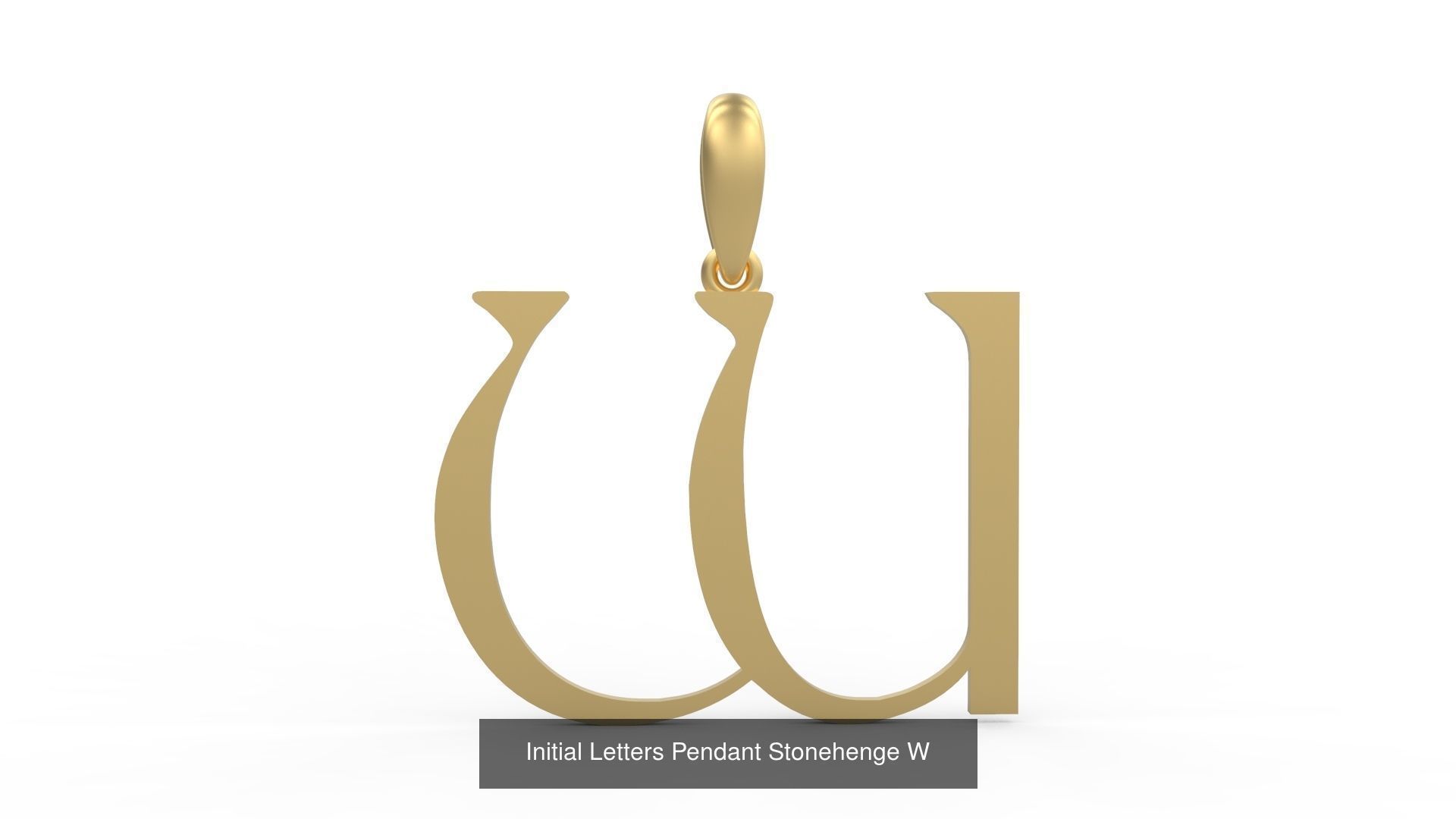 Initial Letters Pendant Alphabets Stonehenge 3D Model Collection_25