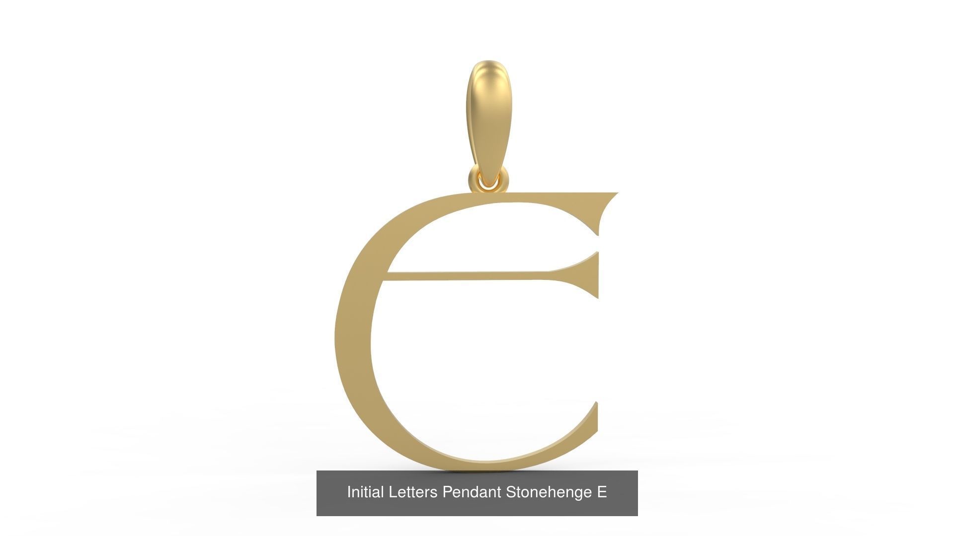Initial Letters Pendant Alphabets Stonehenge 3D Model Collection_7