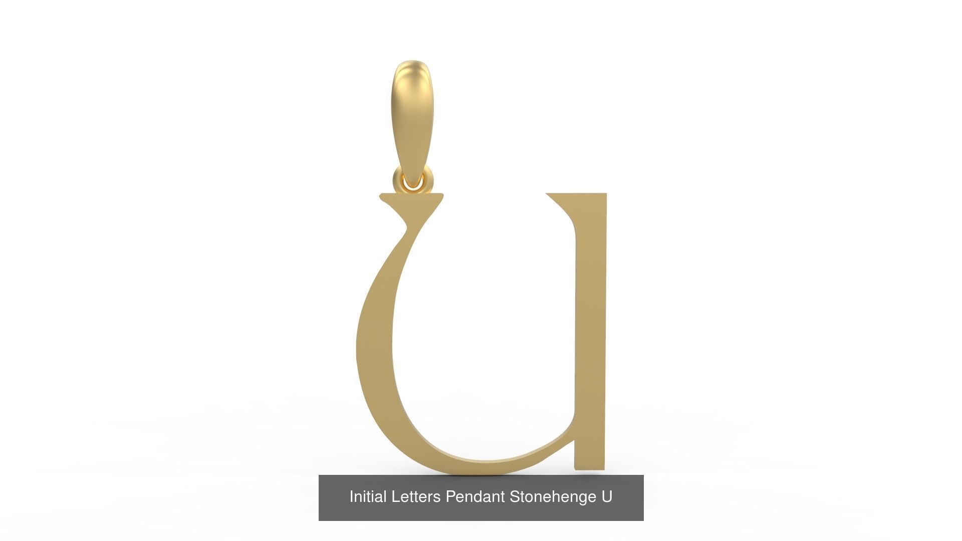 Initial Letters Pendant Alphabets Stonehenge 3D Model Collection_23
