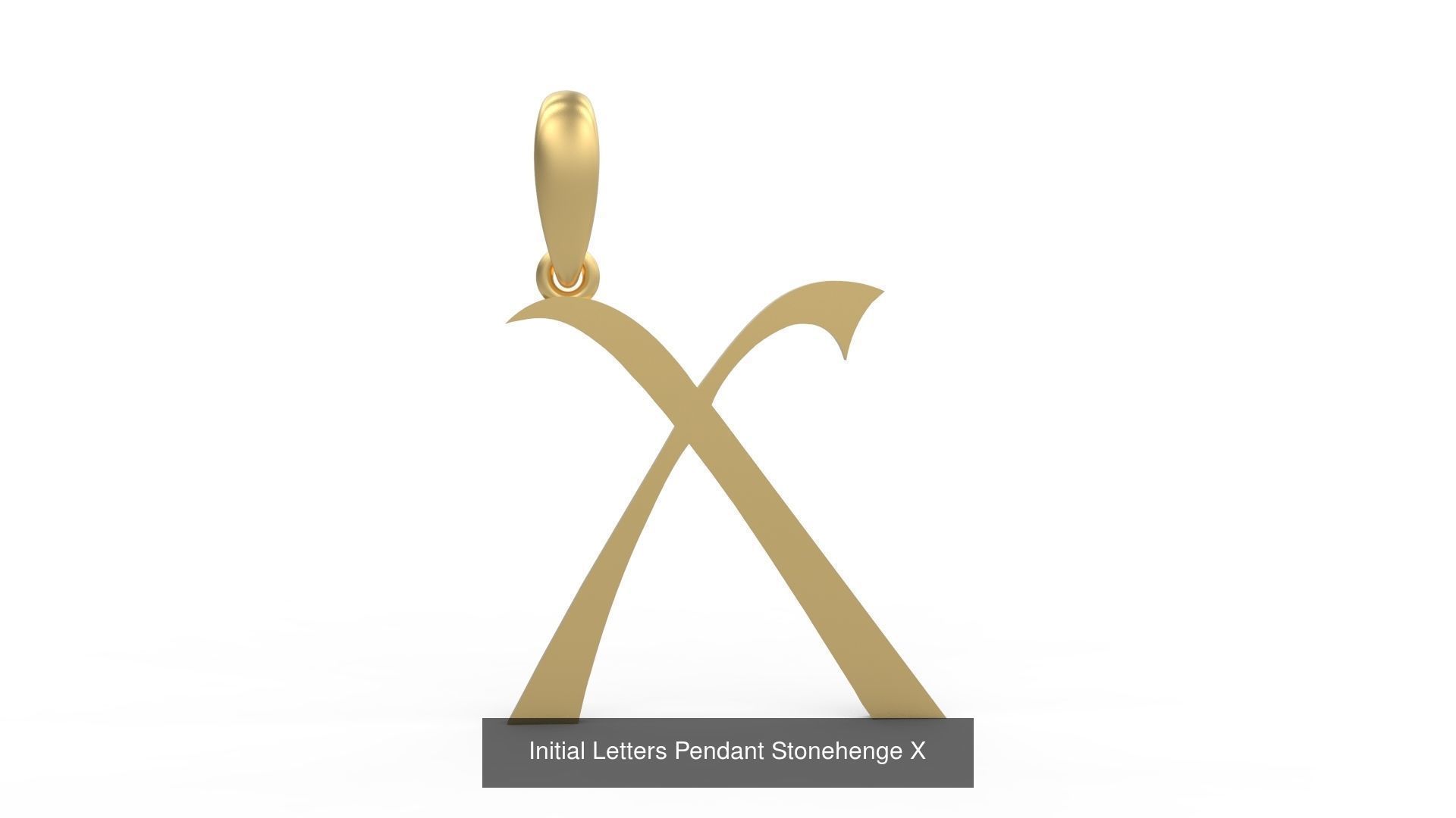 Initial Letters Pendant Alphabets Stonehenge 3D Model Collection_26