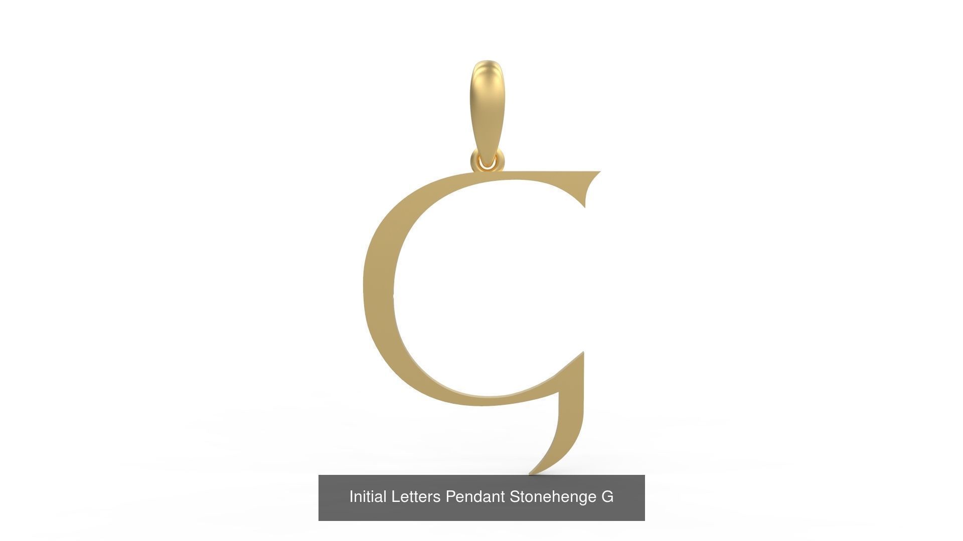 Initial Letters Pendant Alphabets Stonehenge 3D Model Collection_9