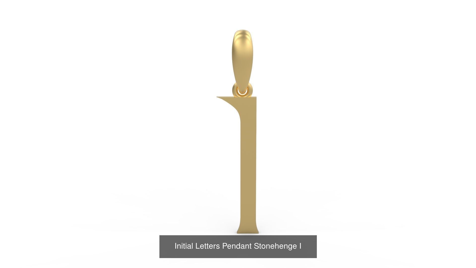Initial Letters Pendant Alphabets Stonehenge 3D Model Collection_11