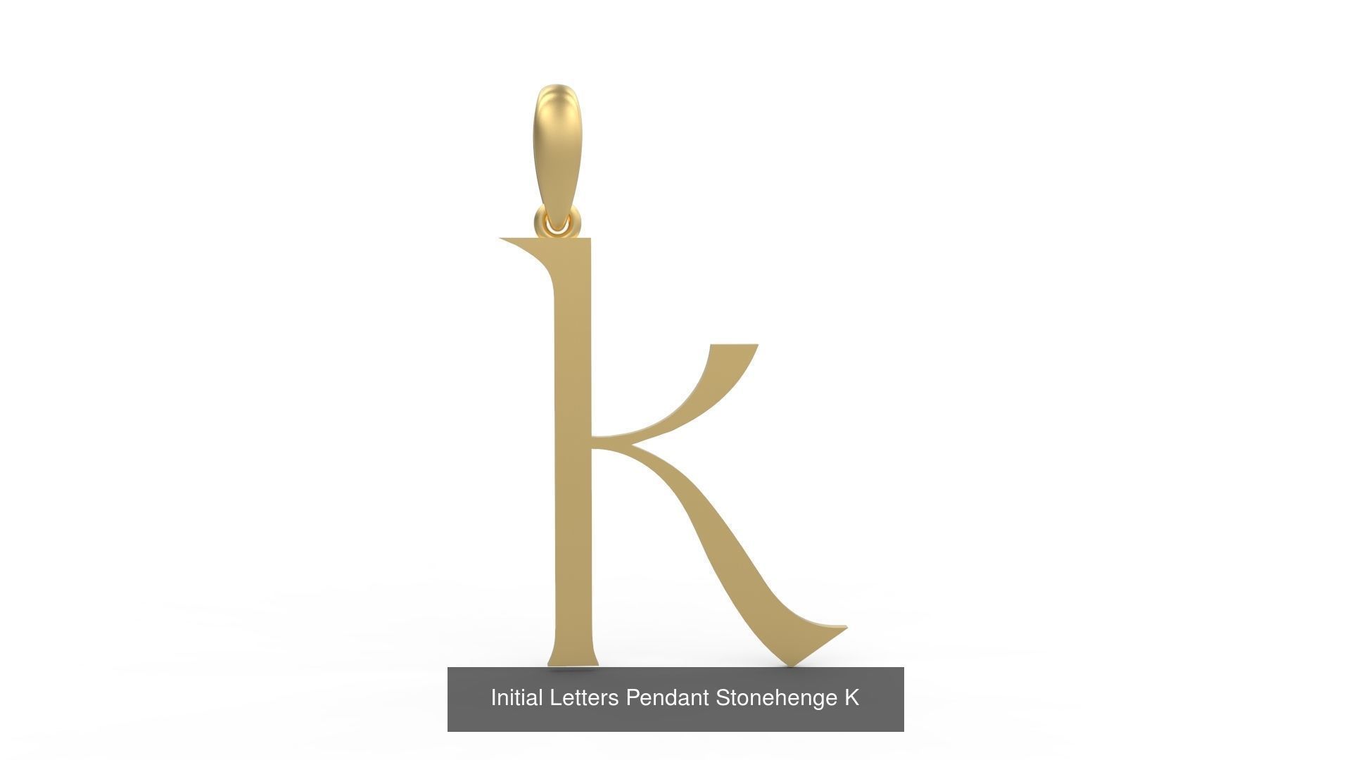 Initial Letters Pendant Alphabets Stonehenge 3D Model Collection_13