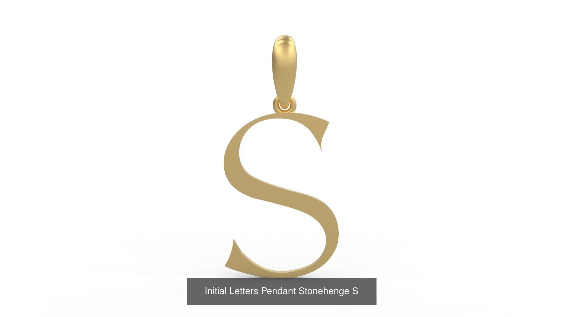 Initial Letters Pendant Alphabets Stonehenge 3D Model Collection_21
