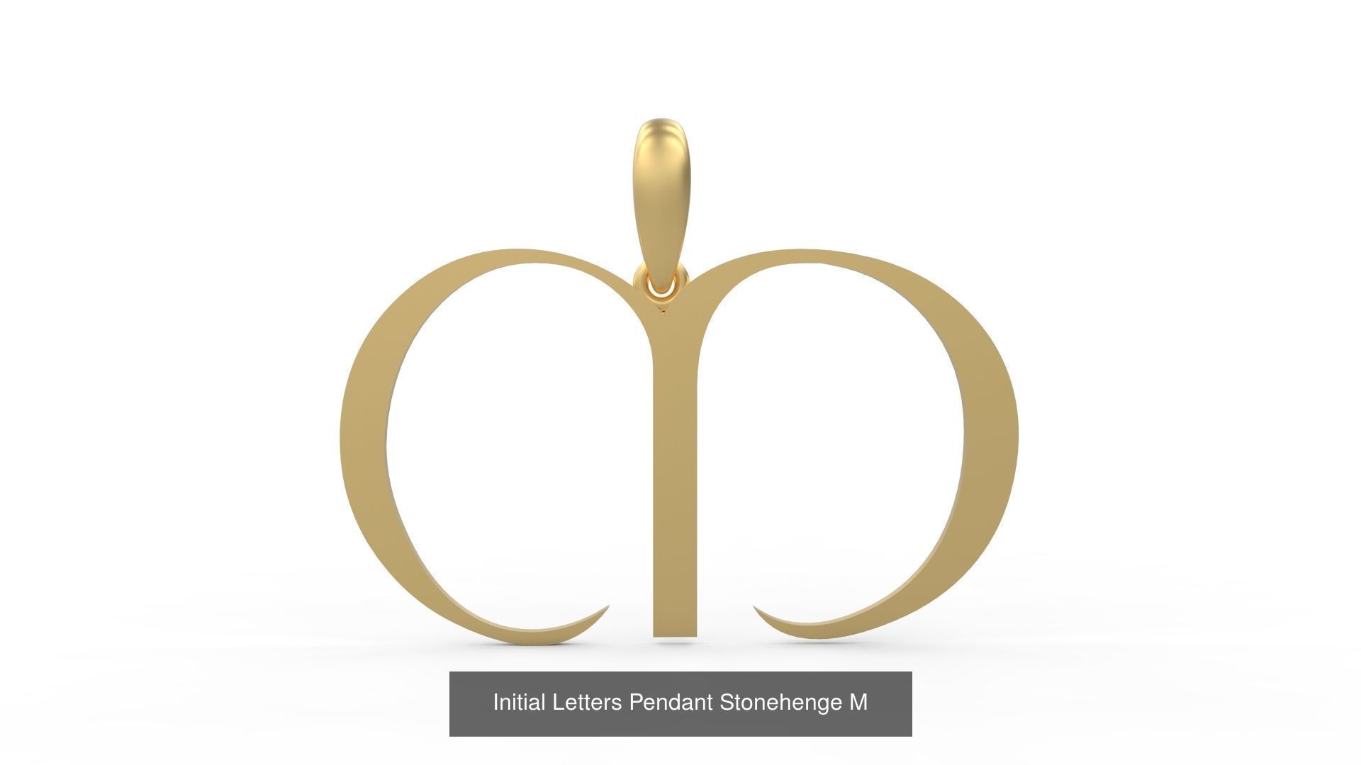 Initial Letters Pendant Alphabets Stonehenge 3D Model Collection_15