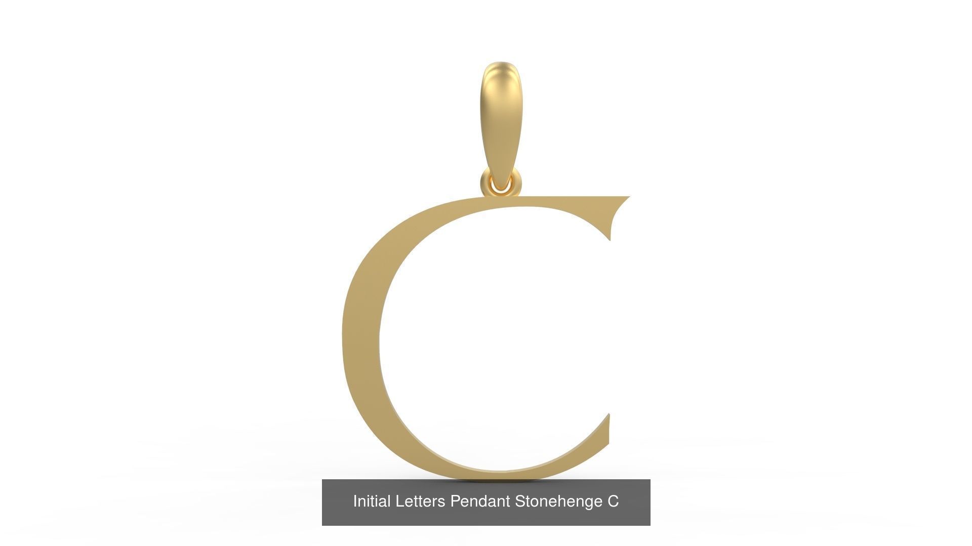 Initial Letters Pendant Alphabets Stonehenge 3D Model Collection_5